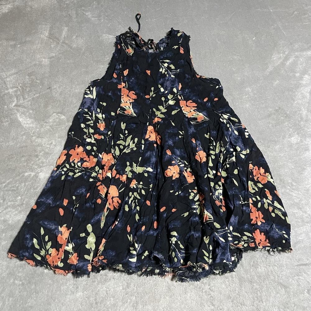 Urban Outfitters Ecote Mini Dress Women Medium Black Floral Clary Godet Trapeze